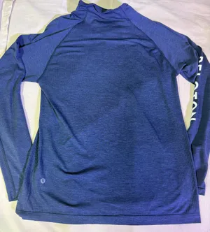 Lululemon Men’s Metal Vent 1/2-Zip Tech “Pelaton” Navy Size Medium thumbnail 4