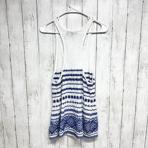 Sam Edelman Shirt Women Size Medium‎ Aztec Sleeveless Tank Blouse Lightweight thumbnail 6