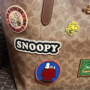 NWT Coach X Peanuts City Tote In Signature Canvas With Patches cbj91 thumbnail 3