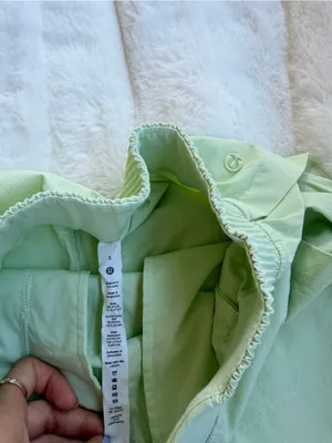 lululemon athletica Light Mint Elastic-Waist Athletic Shorts thumbnail 3