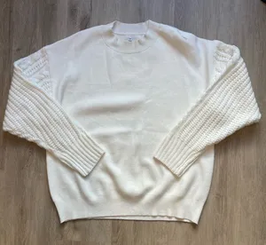 Women’s cream crew neck oversized sweater size M thumbnail 1