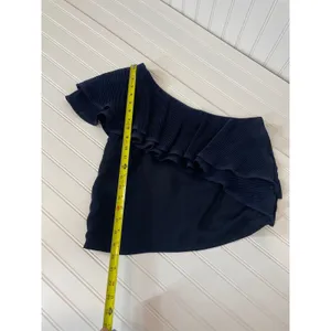 Revolve Capulet Vanessa Navy Blue Ruffle One Shoulder Top Size S thumbnail 8