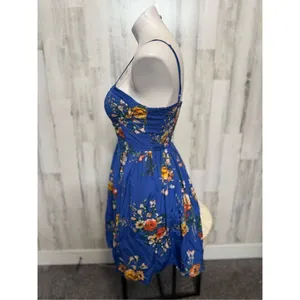 Band of Gypsies Blue Floral Sundress Fit & Flare | Size Small thumbnail 2