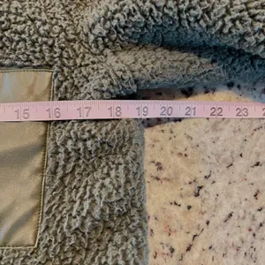 Abercrombie‎ Fitch Soft AF Sherpa Fleece Jacket Olive Green Full Zip Women's XS thumbnail 5