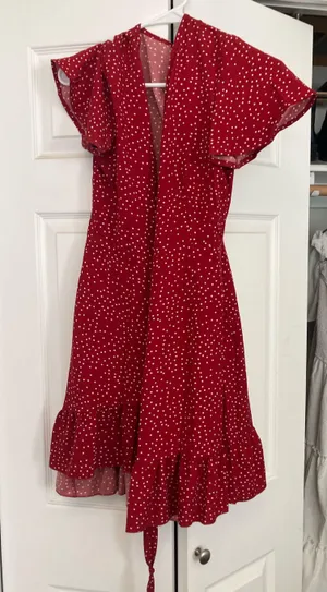 Red Wrap Dress thumbnail 2