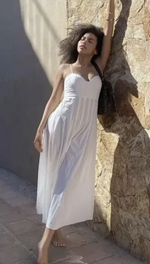 ZARA dress maxi corset style bohemian white summer vacation thumbnail 2