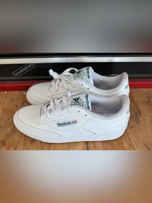 Reebok Club C 85 White Green Sneakers – Women's Size 11 Mens Size 9.5 New thumbnail 2