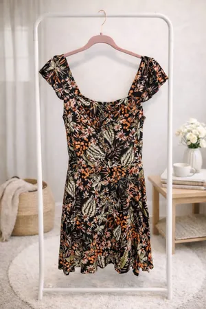Xhilaration Women’s Black Floral Dress. Size Small. thumbnail 2