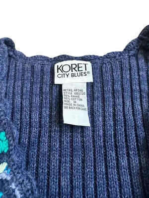 Vintage Koret Crochet Granny Square Cardigan Sweater Vest 70s Retro Cottagecore thumbnail 2