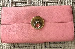 Gucci Vintage Pink Long Snap Wallet with Gold Hardware thumbnail 1