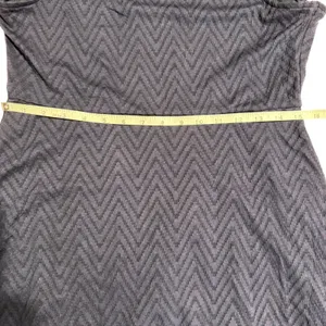 Mossimo‎ Supply Co Womens Navy Chevron Textured Fit and Flare Dress Large New thumbnail 10