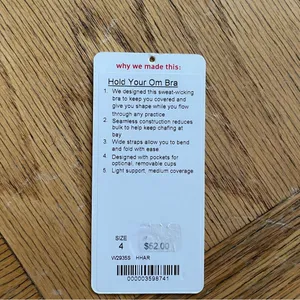 Lululemon Hold Your Om Bra, Heathered Harbor Blue, Size 4, EUC thumbnail 4