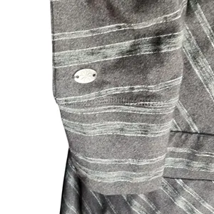 Athleta V-Neck Gray Striped Athleisure‎ Chevron Drop Waist Dolman Dress L thumbnail 3