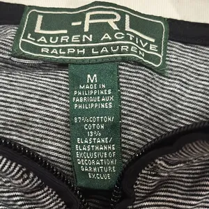 Lauren Ralph Lauren Active‎ Jacket Womens Grey Black Striped Full Zip M thumbnail 6