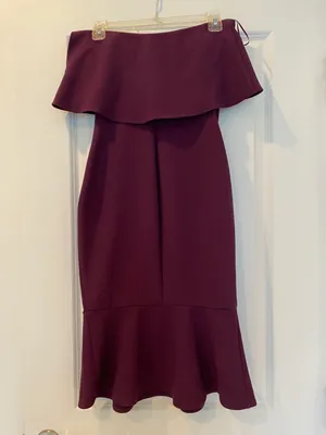 Likely Plum colored strapless dress by size 0 thumbnail 2
