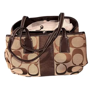 Tote Bag Beige Brown Signature F17424 bag/handbag thumbnail 5