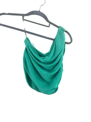 Women's Sollinarry Green One Shoulder Crop Top M thumbnail 4