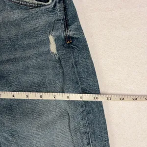 ZARA Distressed Skinny Jeans Women's 34 Blue Curvy Mid Rise Button Fly Casual thumbnail 7