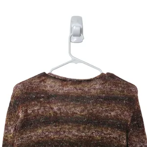 North Crest Brown Striped Button Wool Blend Cardigan Sweater Size Large 14-16 thumbnail 8