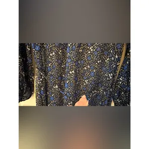 Banana Republic Black Blue Long Sleeve Laxi Sheer Dress Women's Sz 0 thumbnail 6