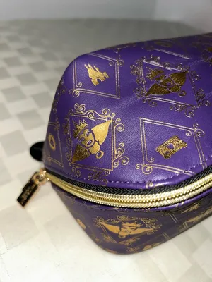 Disney Purple Cosmetic Bag with Gold Villain Portraits thumbnail 2