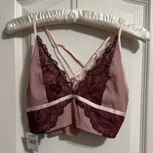 Intimately Free People Leah Soft Lace Bralette Berry Combo Lounge Coquette Boho thumbnail 2