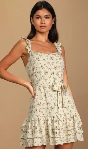 Ruffled Mini Dress thumbnail 1