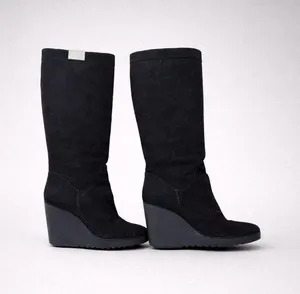 Donald Pliner Iliya Black Suede Wedge Knee High Boots Size 9.5. thumbnail 2