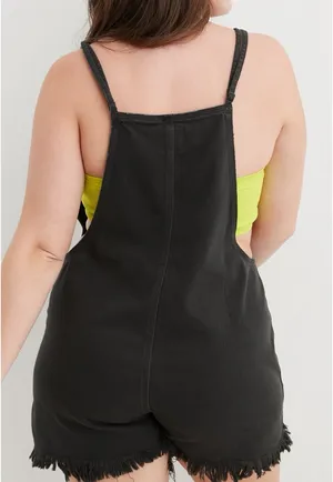 Aerie black overall shorts thumbnail 4