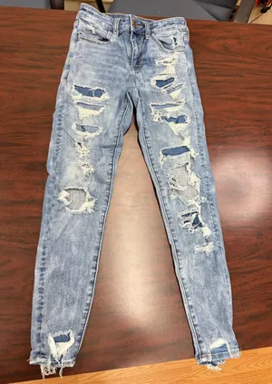 American Eagle Next Level Stretch Distressed Hi-Rise Jegging Jeans Size 0 Short thumbnail 1
