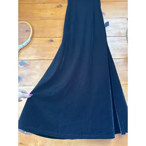 NWT Lulus Alluring Event Black Velvet Lace Puff Sleeve Maxi Dress Banquet Gala L thumbnail 5