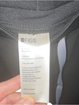 FIGS Black Scrub Pants Yoga Waistband Drawstring Technical Comfort thumbnail 5