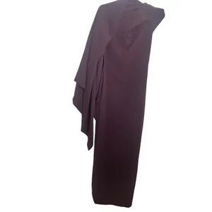 SOLACE LONDON Plum Purple Lydia One-Sleeve Cape Effect Cady Maxi Dress US 4 thumbnail 2
