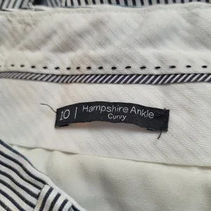 Talbots Navy and White Striped Hampshire Ankle Pants thumbnail 6