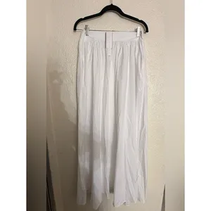 Susana Monaco poplin drop waist skirt White Maxi A-Line Skirt size medium NWT thumbnail 3