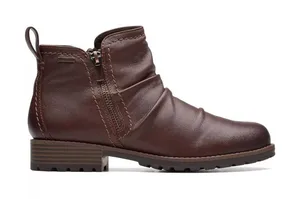 Clarks Aspra Walk Waterproof‎ Womens Ankle Boots British Tan Leather sz9.5 thumbnail 1