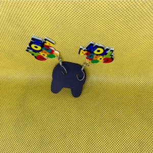 Chic Acrylic Graduation Colorful Letter Design Celebration Earrings thumbnail 4