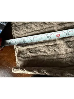 Pink Rose Tan Cable Knit Sweater and Pants Set Medium thumbnail 13