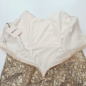 Superdown Stevie Sweetheart Mini Dress in Gold Sequin Medium thumbnail 7