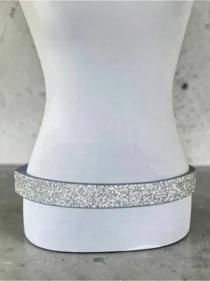 Black & silver glitter belt thumbnail 1