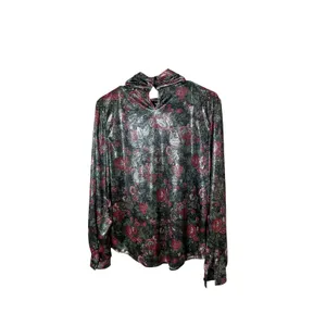 Lauren Lee Vintage Floral Long Sleeve Mock Neck Blouse Top‎ Sz 10 thumbnail 8