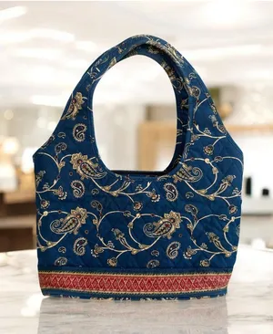 AMERICANA BY SHARIF Blue Floral Fabric Bucket Bag thumbnail 1