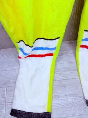 SpongeBob square pants adult large zip from one piece jumper Halloween costume thumbnail 2