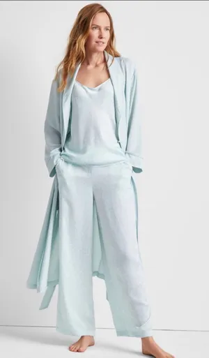 Brand New State of Day Women's Size Small Light Wash Green 2 Piece Lounge Set thumbnail 1
