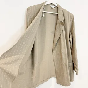 Lew Magram Blazer Size 16 Pinstripe Double Breasted Vintage Oversize Slouchy 90s thumbnail 8