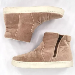 Billabong Sweet Spot Dune Tan Vegan Suede Sherpa Lined Zip Ankle Booties Size 6 thumbnail 3
