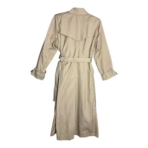 Vintage London Fog Tan Trench Coat Removable Plaid Liner Belted Duster Size 16R thumbnail 8