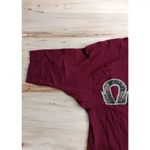 Vintage 90s Russell Athletic Fraternity T-Shirt | Made in USA | Burgundy Paisley thumbnail 7
