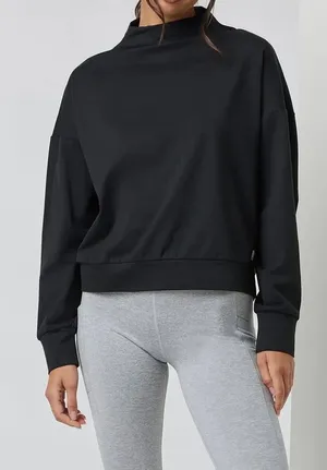 Vuori Granite Funnel Neck Pullover Sweater Sweatshirt Heather Black Soldout S thumbnail 1