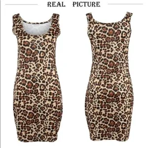 Leopard Print Bodycon Mini Dress NWT Brown Size M thumbnail 6